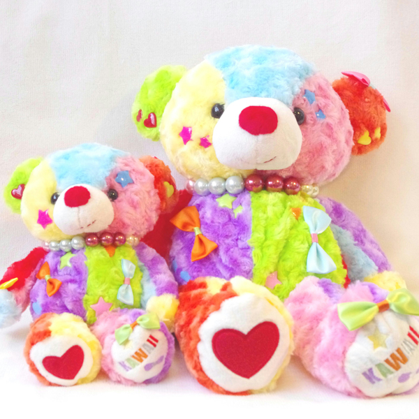 Rinapi♡bear(ᵔᴥᵔ)ぽてくまのぬいぐるみ 暗い ハンドメイド♡テディベア 